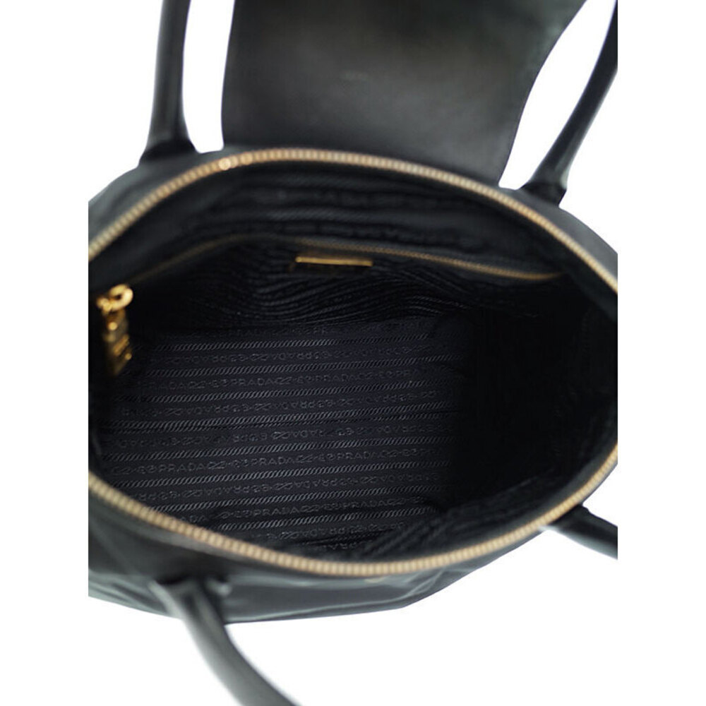 Prada Tessuto Saffiano Leather Tote Shoulder Bag black - Picture 3 of 9